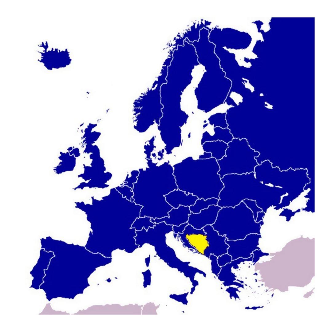 Kart Bosniya və Herseqovinanın Avropanın