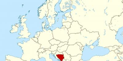 Bosniya və Herseqovina dünya xəritəsində