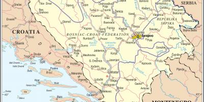 Kart Bosniya turist