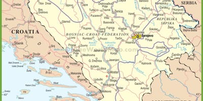 Kart Bosniya yollar
